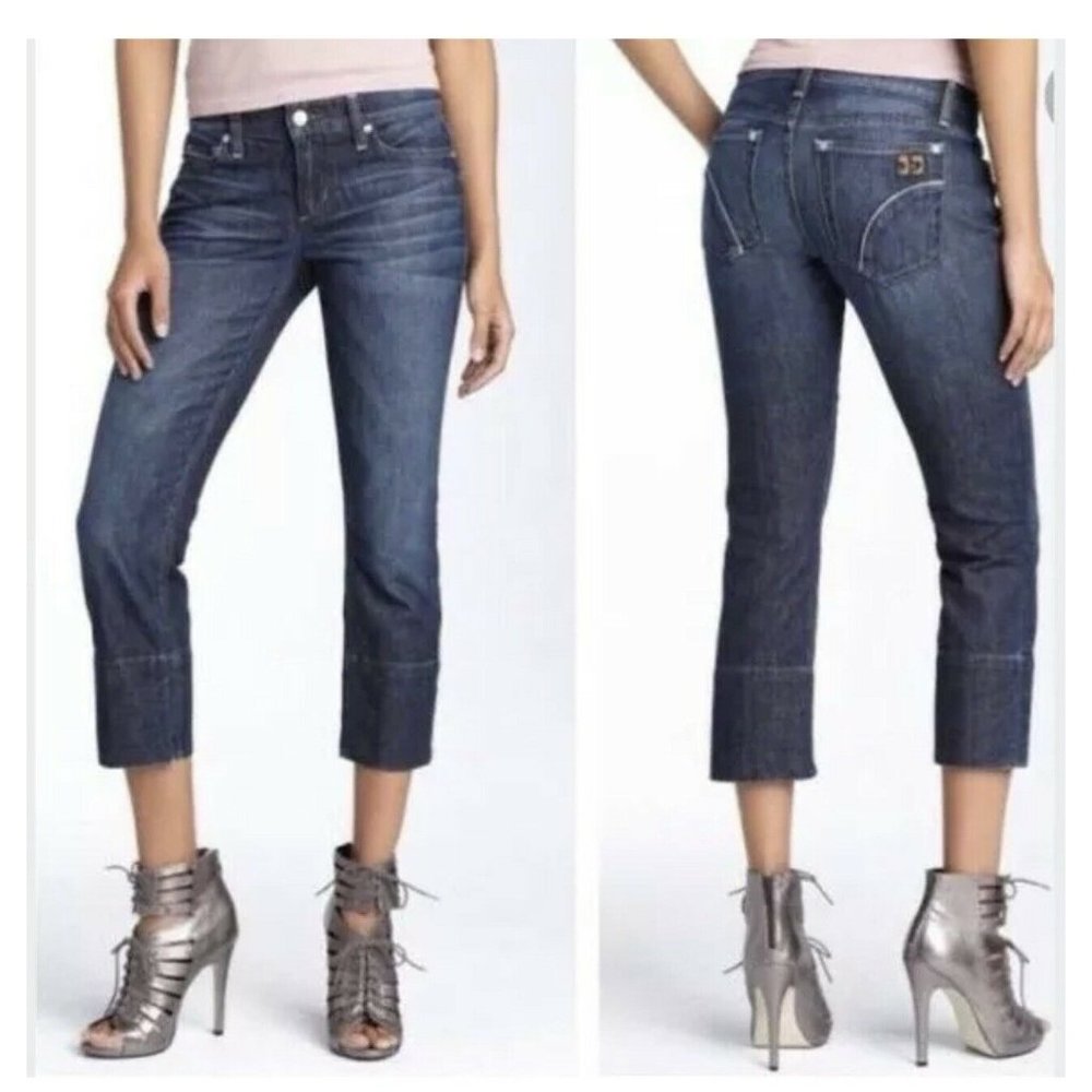 Joes Jeans Socialite Kicker Womens Cropped Denim Capri Medium Wash Size 32